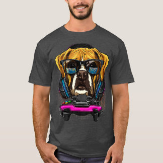 Duitse Boxer Dog Computer Video Game Lover Gaming T-shirt