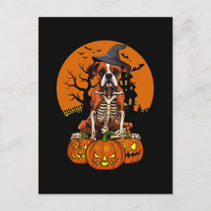 Duitse Boxer Hond Halloween Feestdagenkaart