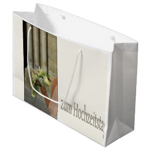 Duitse bruiloft gefeliciteerd geschenk tas groot cadeauzakje