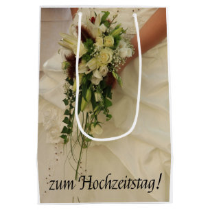 Duitse bruiloft gefeliciteerd geschenk tas medium cadeauzakje