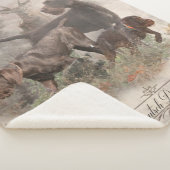 Duitse buitenloods Wirehaire Pointer Tapestry Sherpa Deken (3/4)