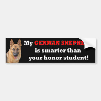 Duitse Bumpersticker Honor Student Shepherd