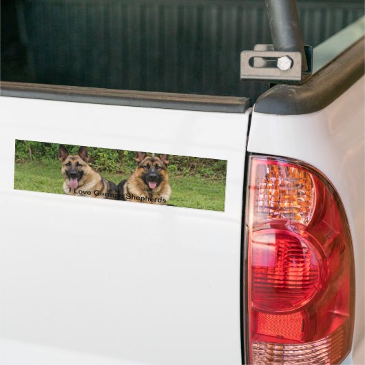 Duitse Bumpersticker Shepherd (Op Truck)