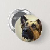 Duitse Button Shepherd Afbeelding Round (Voorkant /achterkant)