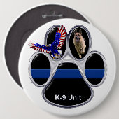 Duitse Button Shepherd Thin Blue Line (Voorkant /achterkant)