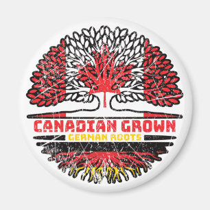 Duitse Canadese vlag voor boomstammen in Canada Magneet