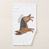 Duitse cartoon herder bad handdoek (Handdoek)