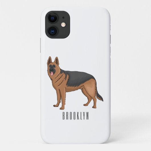Duitse cartoon herder Case-Mate iPhone case (Achterkant)