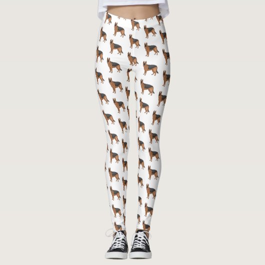 Duitse cartoon herder leggings (Voorkant)