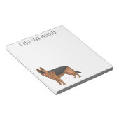 Duitse cartoon herder notitieblok (Schuin)