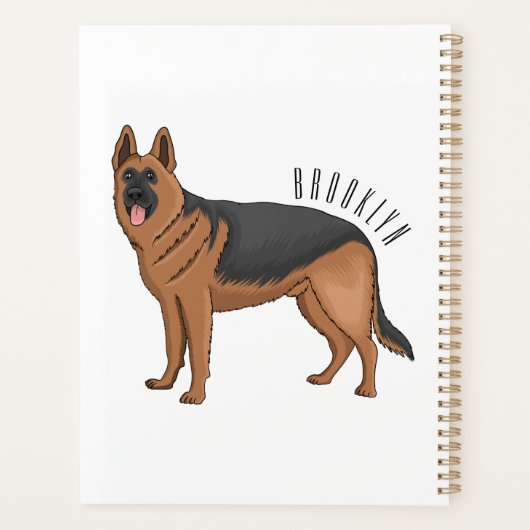 Duitse cartoon herder planner (Achterkant)