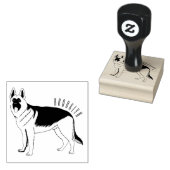 Duitse cartoon herder rubberstempel (Gestempeld)