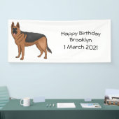 Duitse cartoon herder spandoek (Beurs)