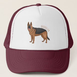 Duitse cartoon herder trucker pet