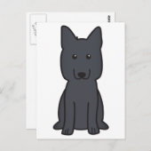 Duitse Cartoon Shepherd Dog Briefkaart (Voorkant / Achterkant)