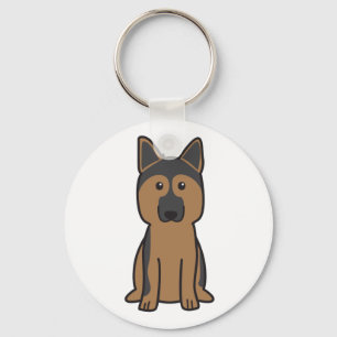 Duitse Cartoon Shepherd Dog Sleutelhanger