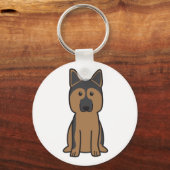 Duitse Cartoon Shepherd Dog Sleutelhanger (Voorkant)