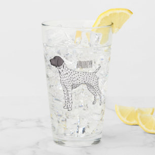 Duitse cartoon van Shorthaired Pointer-hond Glas