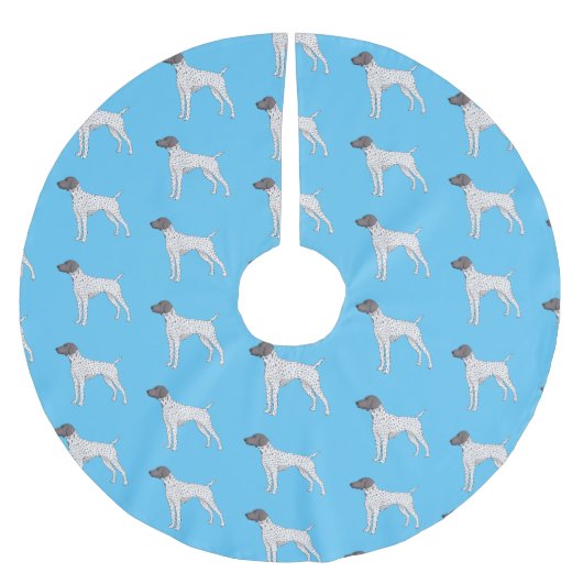 Duitse cartoon van Shorthaired Pointer-hond Kerstboom Rok (Voorkant)