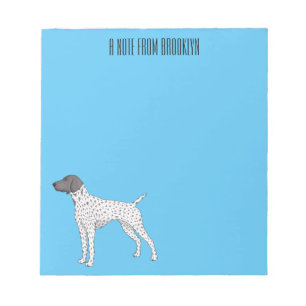 Duitse cartoon van Shorthaired Pointer-hond Notitieblok