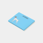 Duitse cartoon van Shorthaired Pointer-hond Post-it® Notes (Schuin)