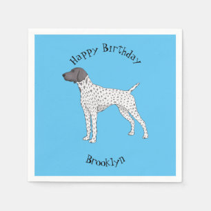 Duitse cartoon van Shorthaired Pointer-hond Servet