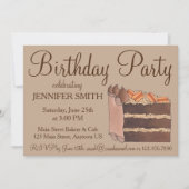 Duitse Chocolade Cake Slice Birthday Party Swap Kaart (Voorkant)