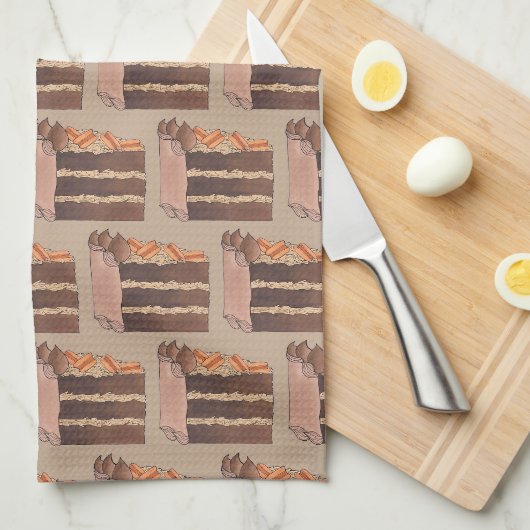 Duitse chocolade laag taart plak bakken dessert theedoek (Quarter Fold)