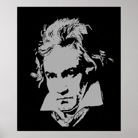 Duitse componist, Pianist of klassieke muziek. Poster (Voorkant)