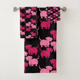 Duitse Dachshund Dog Patronen Bad Handdoek