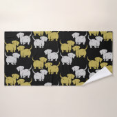 Duitse Dachshund Dog Patronen Badhanddoek (Badhanddoek)