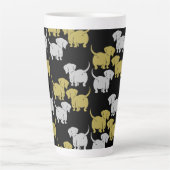 Duitse Dachshund Dog Patronen Latte Mok (Voorkant)