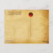 DUITSE DICHTER ALS DUITSE RIDDER MIDDELEEUWSE MINI BRIEFKAART (Achterkant)