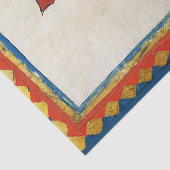 DUITSE DICHTER ALS DUITSE RIDDER MIDDELEEUWSE MINI TISSUEPAPIER (Detail)