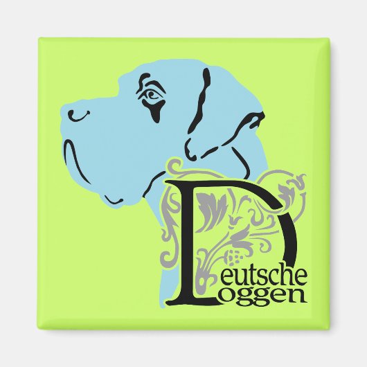 Duitse Dog Magneet (Voorkant)