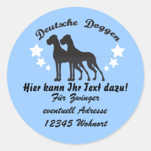 Duitse doggen ronde sticker