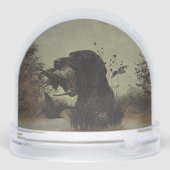 Duitse draadharige aanwijzer, jacht sneeuwbol (Achterkant)