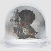 Duitse draadharige aanwijzer, jacht sneeuwbol (Achterkant)