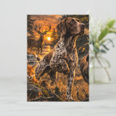 Duitse draadharige pointer kaart (Staand voorkant)
