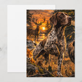 Duitse draadharige pointer kaart (Voorkant / Achterkant)