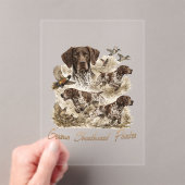 Duitse Dratharige Pointer Acryl Uitnodigingen (Insitu (Draagbaar))