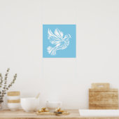 Duitse Duif Blauwe Poster (Keuken)