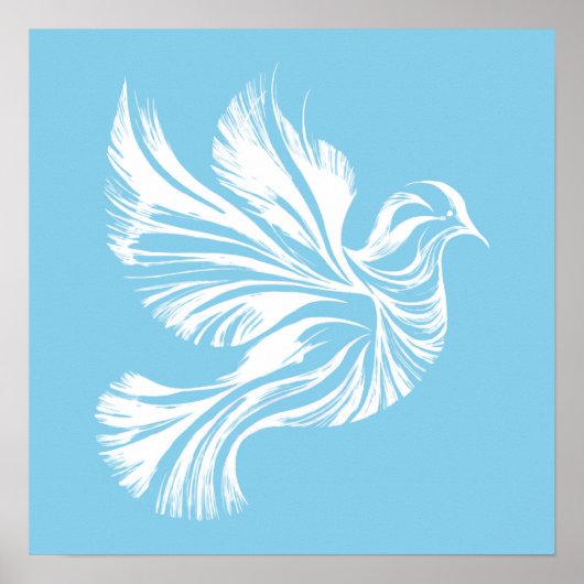 Duitse Duif Blauwe Poster (Voorkant)