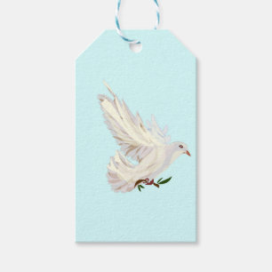 Duitse Duif & Olijftak Sticker Cadeaulabel