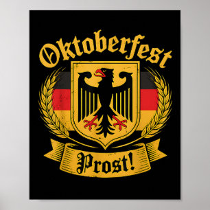 Duitse Eagle Prost  bierfestival outfit Poster