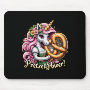 Duitse Eenhoorn Drindl Pretzel Power Funny Kinder Muismat