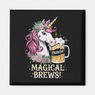 Duitse eenhoorn magisch brouwt bier grappig magneet