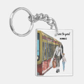 Duitse Elf Berlin treinreis Fantasy Art Sleutelhan Sleutelhanger (Voorkant Links)