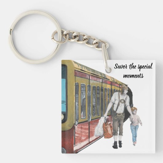 Duitse Elf Berlin treinreis Fantasy Art Sleutelhan Sleutelhanger (Voorkant)