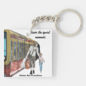 Duitse Elf Berlin treinreis Fantasy Art Sleutelhan Sleutelhanger (Achterkant)